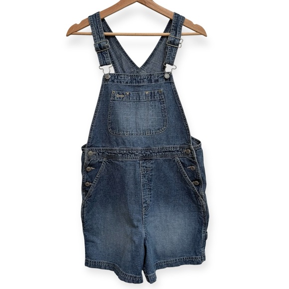 Vintage Gap Y2K 90s Denim Carpenter Shortalls - Picture 1 of 12